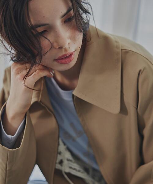 N.(N. Natural Beauty Basic)(エヌエヌナチュラルビューティーベーシック)の「ステンカラーフォルムブルゾン(ブルゾン・レディース・キャメル/オフホワイト・フリ-)」の12枚目の写真