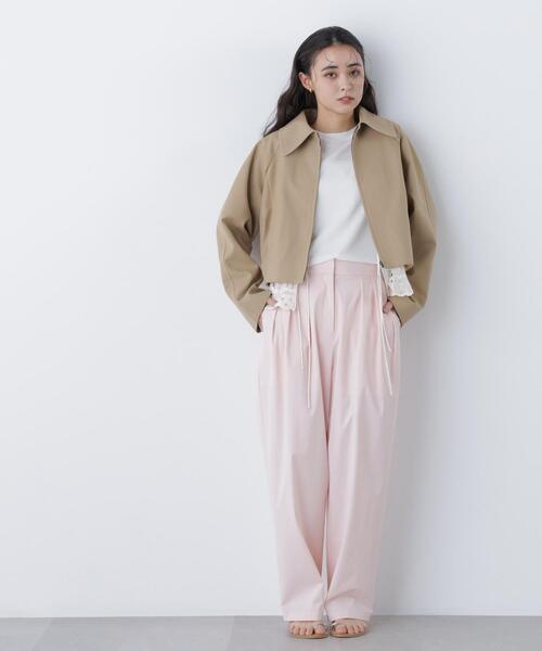 N.(N. Natural Beauty Basic)(エヌエヌナチュラルビューティーベーシック)の「ステンカラーフォルムブルゾン(ブルゾン・レディース・キャメル/オフホワイト・フリ-)」の15枚目の写真