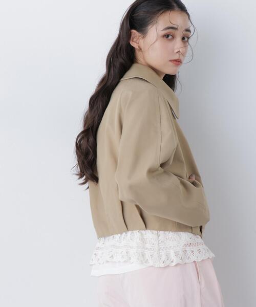 N.(N. Natural Beauty Basic)(エヌエヌナチュラルビューティーベーシック)の「ステンカラーフォルムブルゾン(ブルゾン・レディース・キャメル/オフホワイト・フリ-)」の16枚目の写真