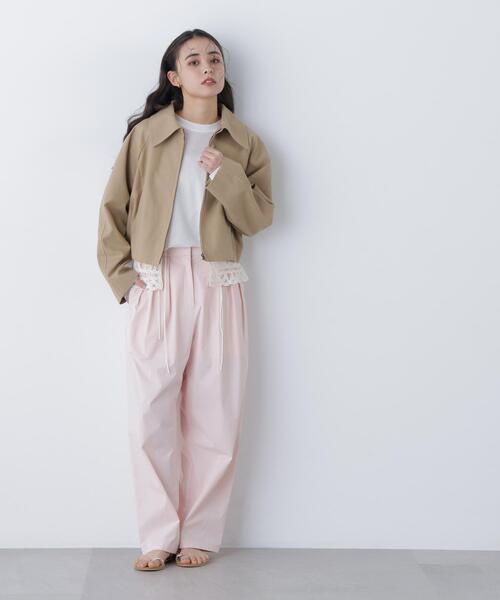 N.(N. Natural Beauty Basic)(エヌエヌナチュラルビューティーベーシック)の「ステンカラーフォルムブルゾン(ブルゾン・レディース・キャメル/オフホワイト・フリ-)」の17枚目の写真