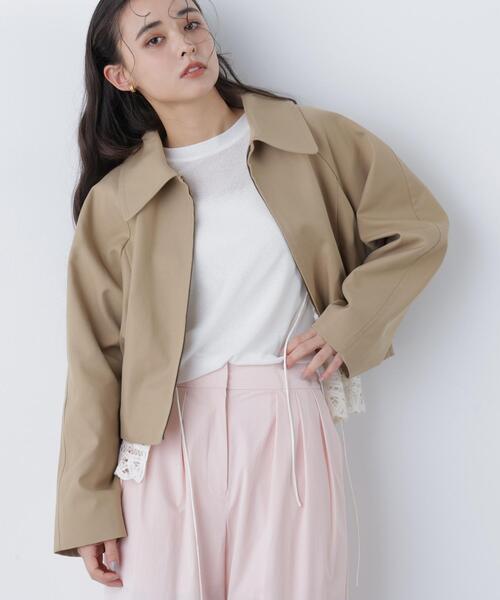 N.(N. Natural Beauty Basic)(エヌエヌナチュラルビューティーベーシック)の「ステンカラーフォルムブルゾン(ブルゾン・レディース・キャメル/オフホワイト・フリ-)」の18枚目の写真