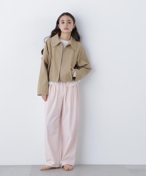 N.(N. Natural Beauty Basic)(エヌエヌナチュラルビューティーベーシック)の「ステンカラーフォルムブルゾン(ブルゾン・レディース・キャメル/オフホワイト・フリ-)」の19枚目の写真