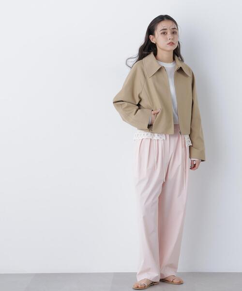 N.(N. Natural Beauty Basic)(エヌエヌナチュラルビューティーベーシック)の「ステンカラーフォルムブルゾン(ブルゾン・レディース・キャメル/オフホワイト・フリ-)」の21枚目の写真