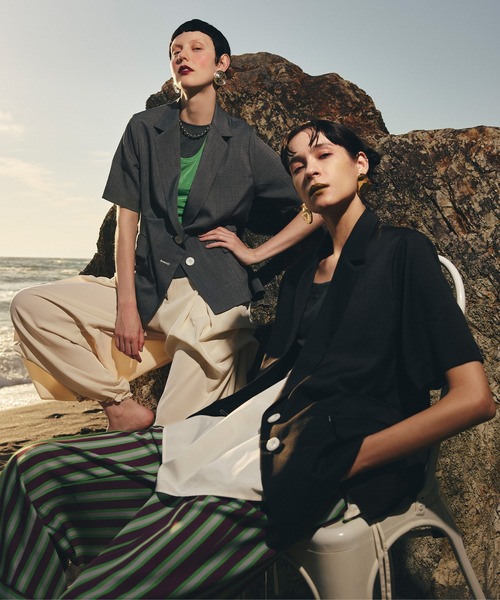 ジャケット・アウター OMMO UP TUCK H/S JK UP TUCK H/S JK（テーラードジャケット）｜OMMO（オーエムエムオー）の