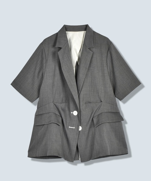ジャケット・アウター OMMO UP TUCK H/S JK UP TUCK H/S JK（テーラードジャケット）｜OMMO（オーエムエムオー）の