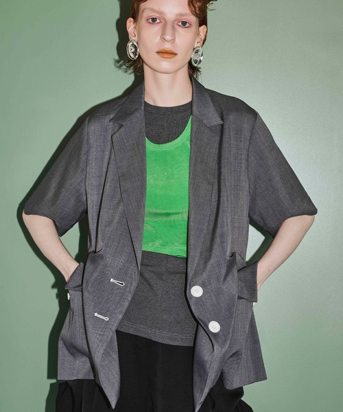 ジャケット・アウター OMMO UP TUCK H/S JK UP TUCK H/S JK（テーラードジャケット）｜OMMO（オーエムエムオー）の