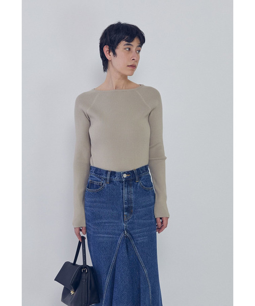 1er Arrondissement(プルミエアロンディスモン)の「ヴィスコースストレッチリブニットプルオーバー(ニット/セーター・レディース・ブラック系その他3/その他7/ベージュ・FREE)」の3枚目の写真