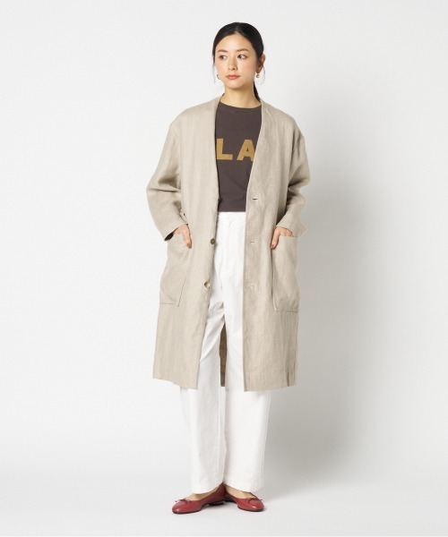 DUNGAREES LINEN COAT（ステンカラーコート）｜HELIOPOLE（エリオ