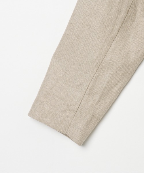 HELIOPOLE(エリオポール)の「DUNGAREES LINEN COAT(ステンカラーコート・レディース・ブラック/ベージュ・36/38)」の5枚目の写真