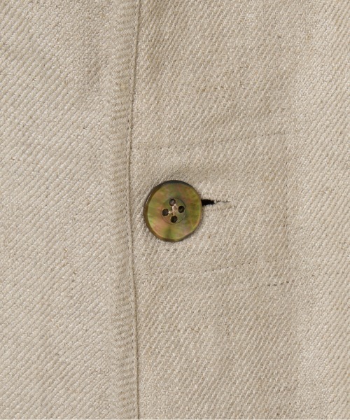 HELIOPOLE(エリオポール)の「DUNGAREES LINEN COAT(ステンカラーコート・レディース・ブラック/ベージュ・36/38)」の9枚目の写真