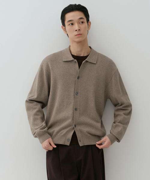 Wochables‑supima cottonカラーガーディガン [ヘッダーベージュ]