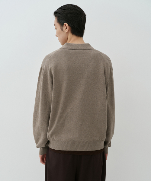 MUSINSA STANDARD（ムシンサスタンダード）の「ウォッシャブルスーピマコットンカラーガーディガン[ヘッダーベージュ]（カーディガン/ボレロ・メンズ・その他・2XL/MEDIUM/LARGE/X-LARGE/SMALL）」の3枚目の写真