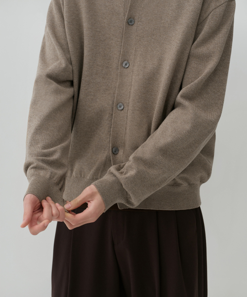 MUSINSA STANDARD（ムシンサスタンダード）の「ウォッシャブルスーピマコットンカラーガーディガン[ヘッダーベージュ]（カーディガン/ボレロ・メンズ・その他・2XL/MEDIUM/LARGE/X-LARGE/SMALL）」の6枚目の写真