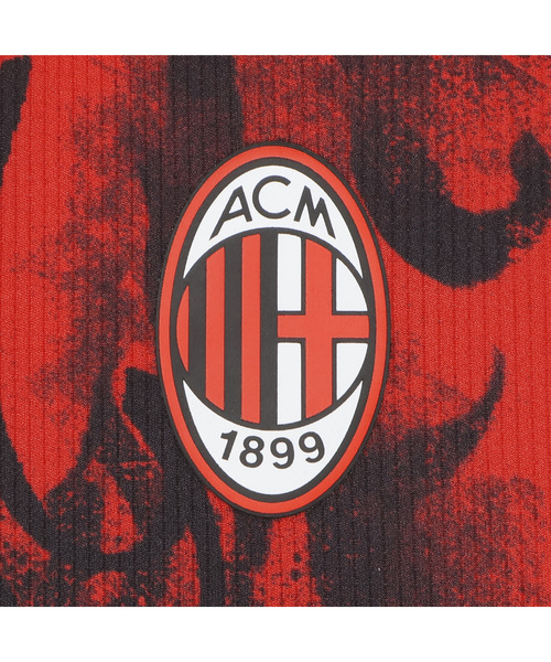 Puma 赤 シャツ エンブレム付き PUMA プーマ キッズ ACミラン プレマッチ 半袖 シャツ（Tシャツ