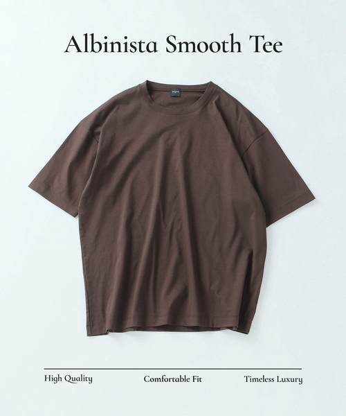 EDIFICE（エディフィス）の「アルビニスタ スムース Tシャツ（Tシャツ/カットソー・メンズ・オレンジ/ネイビー/ホワイト/ブルー/ブラウン系その他/アイボリー/ブラック・MEDIUM/SMALL/X-LARGE/LARGE）」の4枚目の写真