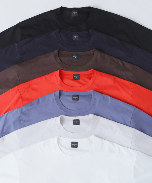 EDIFICE（エディフィス）の「アルビニスタ スムース Tシャツ（Tシャツ/カットソー・メンズ・オレンジ/ネイビー/ホワイト/ブルー/ブラウン系その他/アイボリー/ブラック・MEDIUM/SMALL/X-LARGE/LARGE）」の15枚目の写真