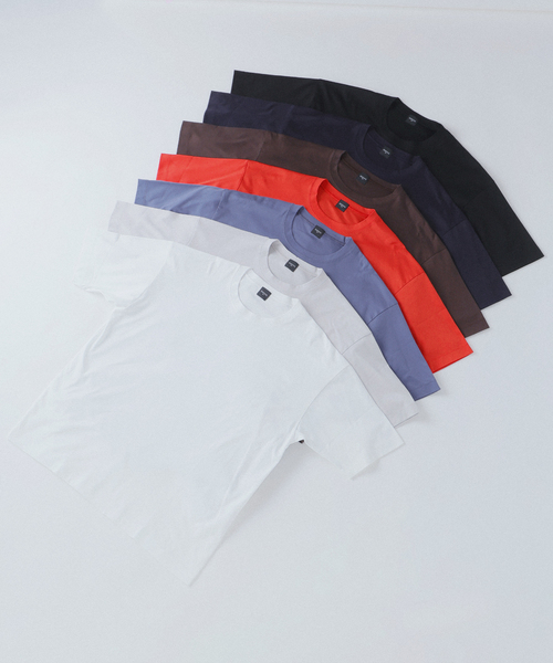 EDIFICE（エディフィス）の「アルビニスタ スムース Tシャツ（Tシャツ/カットソー・メンズ・オレンジ/ネイビー/ホワイト/ブルー/ブラウン系その他/アイボリー/ブラック・MEDIUM/SMALL/X-LARGE/LARGE）」の14枚目の写真