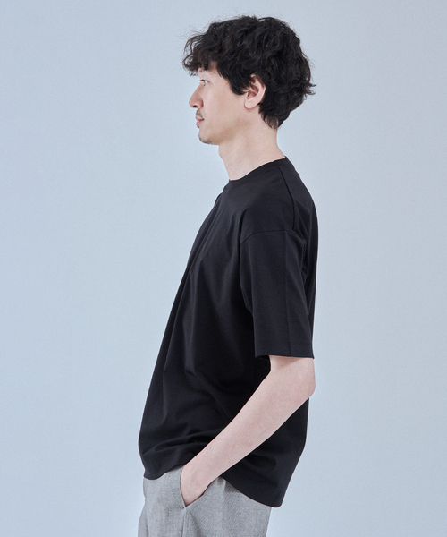 EDIFICE（エディフィス）の「アルビニスタ スムース Tシャツ（Tシャツ/カットソー・メンズ・オレンジ/ネイビー/ホワイト/ブルー/ブラウン系その他/アイボリー/ブラック・MEDIUM/SMALL/X-LARGE/LARGE）」の9枚目の写真