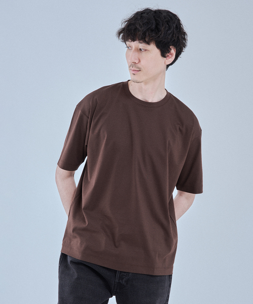 EDIFICE（エディフィス）の「アルビニスタ スムース Tシャツ（Tシャツ/カットソー・メンズ・オレンジ/ネイビー/ホワイト/ブルー/ブラウン系その他/アイボリー/ブラック・MEDIUM/SMALL/X-LARGE/LARGE）」の20枚目の写真
