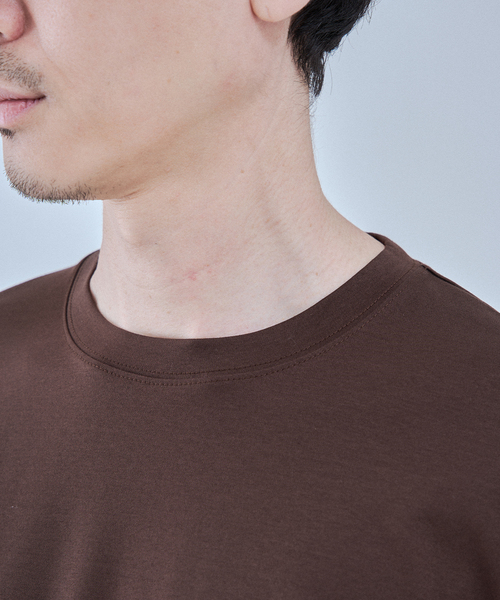 EDIFICE(エディフィス)の「アルビニスタ スムース Tシャツ(Tシャツ/カットソー・メンズ・オレンジ/ネイビー/ホワイト/ブルー/ブラウン系その他/アイボリー/ブラック・MEDIUM/SMALL/X-LARGE/LARGE)」の8枚目の写真