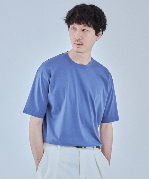 EDIFICE(エディフィス)の「アルビニスタ スムース Tシャツ(Tシャツ/カットソー・メンズ・オレンジ/ネイビー/ホワイト/ブルー/ブラウン系その他/アイボリー/ブラック・MEDIUM/SMALL/X-LARGE/LARGE)」の12枚目の写真