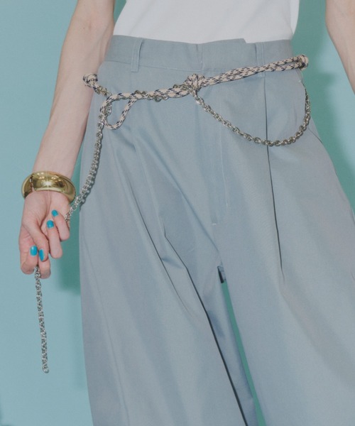 yae(ヤエ)の「Paracprd chain belt / パラコードチェーンベルト(ベルト・レディース・ブラック/ベージュ・FREE)」の13枚目の写真
