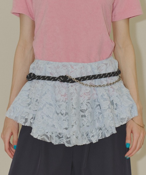yae(ヤエ)の「Paracprd chain belt / パラコードチェーンベルト(ベルト・レディース・ブラック/ベージュ・FREE)」の19枚目の写真