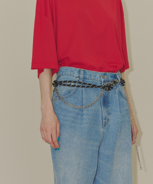 yae(ヤエ)の「Paracprd chain belt / パラコードチェーンベルト(ベルト・レディース・ブラック/ベージュ・FREE)」の11枚目の写真