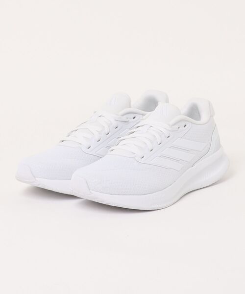adidas(アディダス)の「adidas アディダス RUNFALCON 5【軽量】メンズスニーカー ランニングシューズ(ランファルコン5) IH7757 フットウェアホワイト/フットウェアホワイト(スニーカー・メンズ・ホワイト・27.5cm/28.0cm/28.5cm/29.0cm/30.0cm/25.0cm/25.5cm/26.0cm/26.5cm/27.0cm)」の1枚目の写真