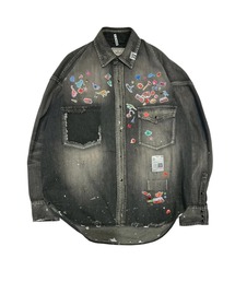 【MIHARAYASUHIRO/ミハラヤスヒロ】DENIM SHIRTS w STICKER
