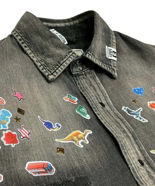 Maison MIHARA YASUHIRO（メゾンミハラヤスヒロ）の「【MIHARAYASUHIRO/ミハラヤスヒロ】DENIM SHIRTS w STICKER（シャツ/ブラウス・メンズ・ブラック/インディゴブルー・44/46/48）」の16枚目の写真