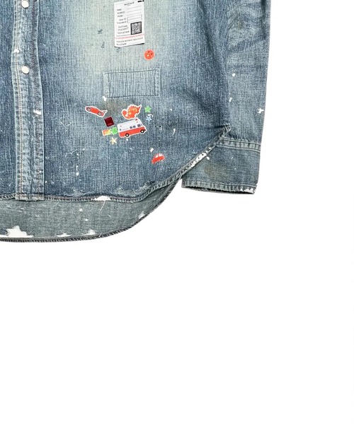 MIHARAYASUHIRO/ミハラヤスヒロ】DENIM SHIRTS w STICKER（シャツ
