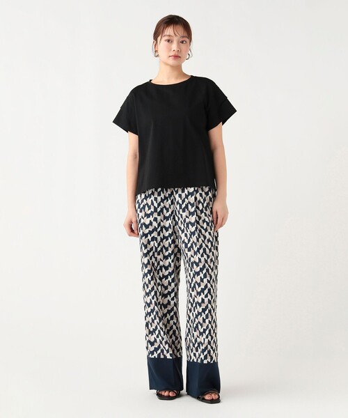 BEAMS HEART(ビームスハート)の「後ろ異素材 ギャザー プルオーバー(Tシャツ/カットソー・レディース・ブルー系その他/オフホワイト/ブラック・FREE)」の21枚目の写真