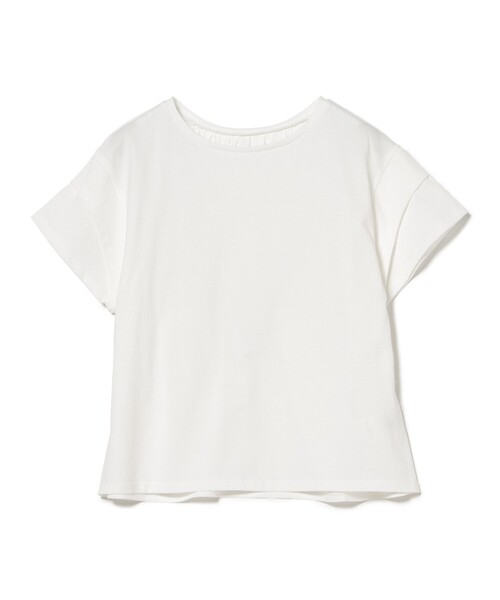 BEAMS HEART(ビームスハート)の「後ろ異素材 ギャザー プルオーバー(Tシャツ/カットソー・レディース・ブルー系その他/オフホワイト/ブラック・FREE)」の17枚目の写真