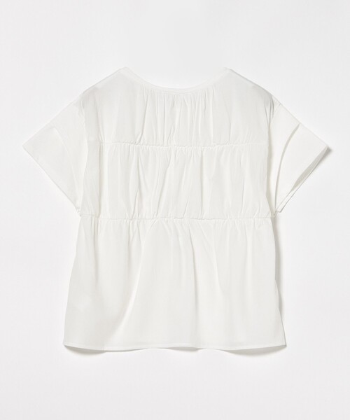 BEAMS HEART(ビームスハート)の「後ろ異素材 ギャザー プルオーバー(Tシャツ/カットソー・レディース・ブルー系その他/オフホワイト/ブラック・FREE)」の16枚目の写真
