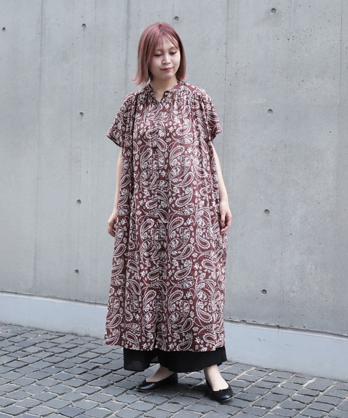 Brocante（ブロカント）の「[Brocante / ブロカント] インドプリント(ペイズリー) フロンセワンピース（ワンピース・レディース・ブラック系その他/ブラウン系その他・2）」の21枚目の写真