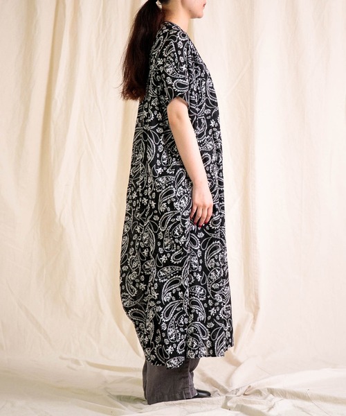 Brocante（ブロカント）の「[Brocante / ブロカント] インドプリント(ペイズリー) フロンセワンピース（ワンピース・レディース・ブラック系その他/ブラウン系その他・2）」の11枚目の写真