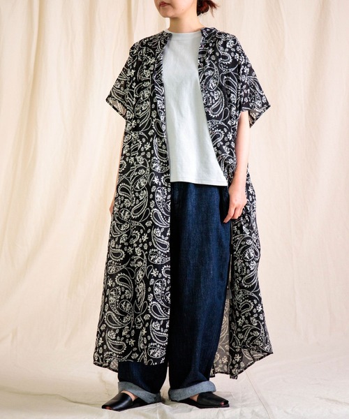 Brocante（ブロカント）の「[Brocante / ブロカント] インドプリント(ペイズリー) フロンセワンピース（ワンピース・レディース・ブラック系その他/ブラウン系その他・2）」の7枚目の写真