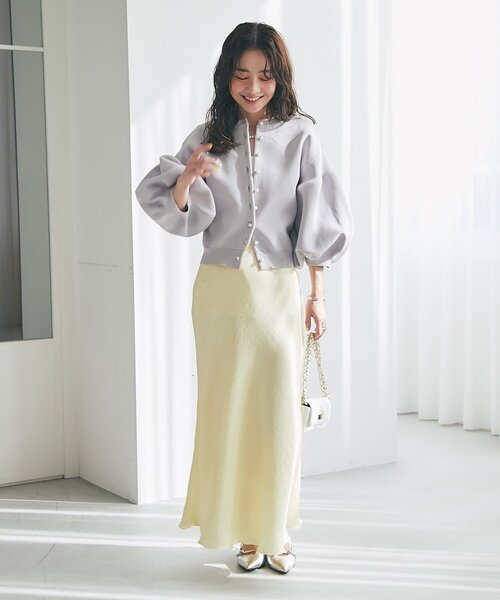 値下げ❣️La boutique BonBon お袖ぽわんパールニットカーディガン La boutique BonBon｜【今すぐお届け!・名品】お袖ぽわんパールニット