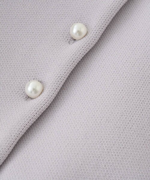 La boutique BonBon（ラブティックボンボン）の「【名品】お袖ぽわんパールニットカーディガン（カーディガン/ボレロ・レディース・ネイビー/イエロー/ピンク/ホワイト/ライトグレー/サックスブルー・FREE）」の14枚目の写真