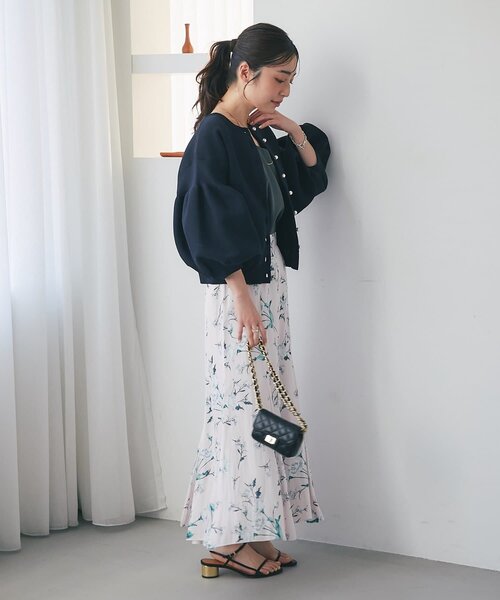 値下げ❣️La boutique BonBon お袖ぽわんパールニットカーディガン La boutique BonBon｜【今すぐお届け!・名品】お袖ぽわんパールニット