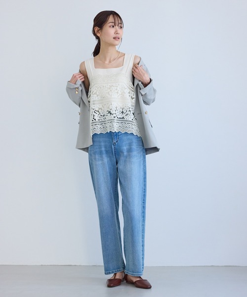 ROPE' PICNIC（ロペピクニック）の「ケミカルレースビスチェ（キャミソール・レディース・オフホワイト・FREE）」の14枚目の写真