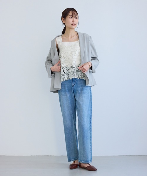 ROPE' PICNIC（ロペピクニック）の「ケミカルレースビスチェ（キャミソール・レディース・オフホワイト・FREE）」の15枚目の写真