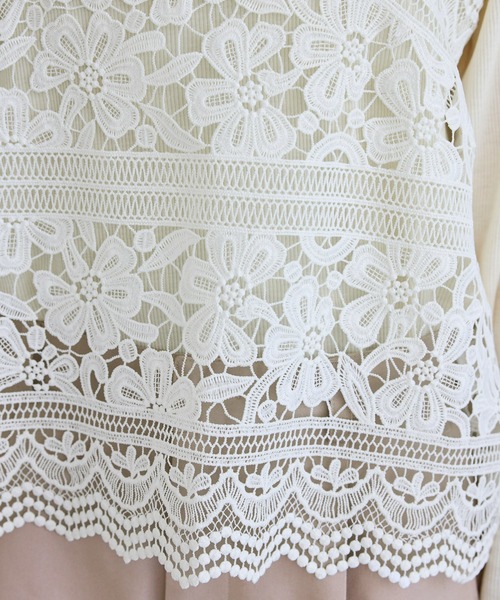 ROPE' PICNIC（ロペピクニック）の「ケミカルレースビスチェ（キャミソール・レディース・オフホワイト・FREE）」の18枚目の写真