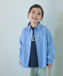 green label relaxing | ストライプシャツ / キッズ  100cm-130cm 撥水(シャツ/ブラウス)