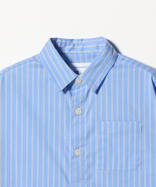 green label relaxing（グリーンレーベルリラクシング）の「ストライプシャツ / キッズ  100cm-130cm 撥水（シャツ/ブラウス・キッズ・ライトブルー/コバルトブルー・160cm/120cm/150cm/100cm/110cm/130cm/140cm）」の6枚目の写真