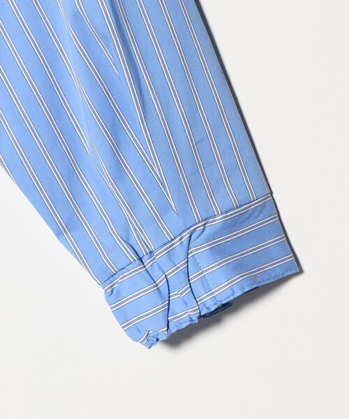 green label relaxing（グリーンレーベルリラクシング）の「ストライプシャツ / キッズ  100cm-130cm 撥水（シャツ/ブラウス・キッズ・ライトブルー/コバルトブルー・160cm/120cm/150cm/100cm/110cm/130cm/140cm）」の7枚目の写真