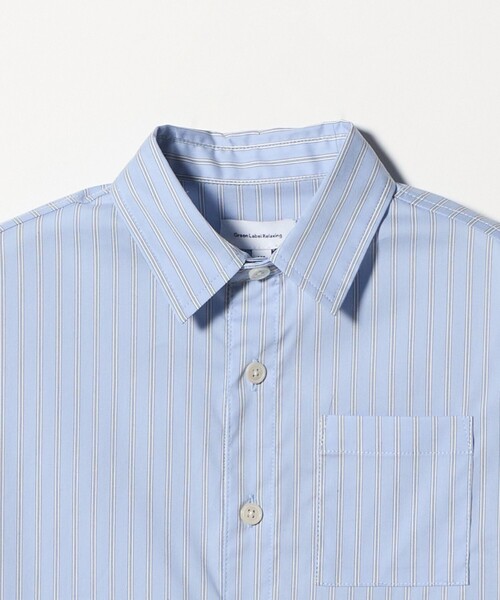 green label relaxing（グリーンレーベルリラクシング）の「ストライプシャツ / キッズ  100cm-130cm 撥水（シャツ/ブラウス・キッズ・ライトブルー/コバルトブルー・160cm/120cm/150cm/100cm/110cm/130cm/140cm）」の13枚目の写真