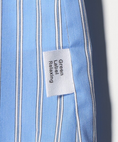 green label relaxing(グリーンレーベルリラクシング)の「ストライプシャツ / キッズ 100cm-130cm 撥水(シャツ/ブラウス・キッズ・ライトブルー/コバルトブルー・160cm/120cm/150cm/100cm/110cm/130cm/140cm)」の8枚目の写真