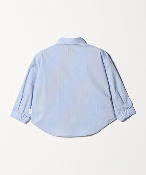 green label relaxing(グリーンレーベルリラクシング)の「ストライプシャツ / キッズ 100cm-130cm 撥水(シャツ/ブラウス・キッズ・ライトブルー/コバルトブルー・160cm/120cm/150cm/100cm/110cm/130cm/140cm)」の6枚目の写真